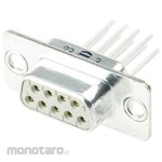 HARTING D-sub connector, 9 poles, female, panel mount