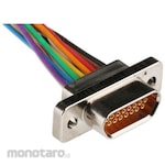 ITT CANNON D-sub connector 15 poles female cable mount