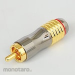 Linkman RCA plug (red, 8mm diameter, gold-plated)