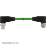 Murrelektronik Limited M12 male 90° / M12 female 90° A-cod. shielded PUR 4x0.5+2x0.25 shielded gn UL/CSA+drag ch. 10m