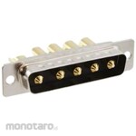 NORCOMP D-sub connector 5 pole male panel mount