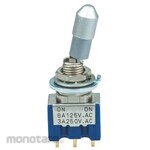 NIDEK Components (formerly Nidec Copal Electronics/Fujisoku) Copal Electronics Toggle Switch Latch Single Pole Double Throw (SPDT) Panel Mount 25 mA