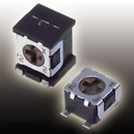 NIDEK Components (formerly Nidec Copal Electronics/Fujisoku) Trimmer Potentiometer, Single Turn, J-Lead, Top Adjustment, 10KΩ
