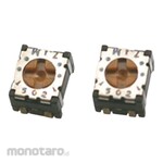 NIDEK Components (formerly Nidec Copal Electronics/Fujisoku) Trimmer Potentiometer, Single Turn, Top Adjustment, J-Lead, 1KΩ