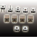 NIDEK Components (formerly Nidec Copal Electronics/Fujisoku) Trimmer Potentiometer, Single-Turn, Minus Rotor, Top Adjustment, Gull Wing, 1KΩ