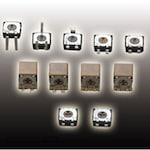 NIDEK Components (formerly Nidec Copal Electronics/Fujisoku) Trimmer Potentiometer, Single-Turn, Minus Rotor, Top Adjustment, Gull Wing, 1MΩ