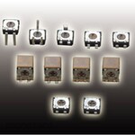 NIDEK Components (formerly Nidec Copal Electronics/Fujisoku) Trimmer Potentiometer, Single-Turn, Minus Rotor, Top Adjustment, Gull Wing, 500KΩ