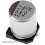 Nippon Chemi Con Nippon Chemi-Con Aluminum electrolytic capacitor 25V dc 220μF