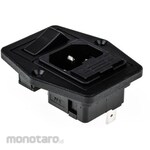 BULGIN Bulgin IEC Connector C14 Male Panel Mount 10A 5 x 20mm BVB01/Z0000/01