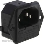 BULGIN Bulgin IEC Connector C14 Male Panel Mount 10A 5 x 20mm PF0001/63