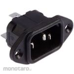 BULGIN Bulgin IEC Connector C14 Male Panel Mount 10A PX0580/63