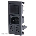 BULGIN Bulgin IEC Connector C14 Male Snap-in 10A 5 x 20mm BZV03/Z0000/05
