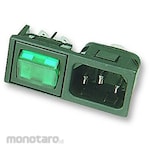 BULGIN Inlet IEC Switch Green
