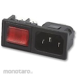BULGIN Inlet IEC Switch Red