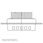 FCT - A MOLEX COMPANY D-sub connector 15 poles male PCB mount 50 pieces per box