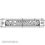 FCT - A MOLEX COMPANY D-sub connector 17 poles male panel mount