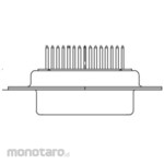 FCT - A MOLEX COMPANY D-sub connector 25 poles female PCB mount