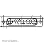 FCT - A MOLEX COMPANY D-sub connector 5 pole male panel mount
