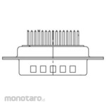 FCT - A MOLEX COMPANY D-sub connector 9 poles male PCB mount
