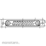 FCT - A MOLEX COMPANY D-sub connector, 25 poles, male, panel mount, 50 pieces per box