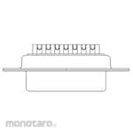 FCT - A MOLEX COMPANY D-sub connector, 37 poles, female, panel mount, 50 pieces per box