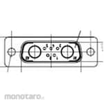FCT - A MOLEX COMPANY D-sub connector, 5-pole, male, panel mount, 1 box, 100 pieces