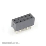 GB [Control Equipment] Low-profile pin socket, 10-pin [5-pin x 2 rows], 2.54mm pitch, for PCBs