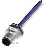 HARTING M12 A-Code Device Side Receptacle A Code Male with Rear Mount 0.5m Harness