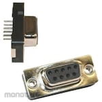 NORCOMP D-sub connector 9 poles male panel mount