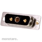 NORCOMP D-sub connector, 3-pole, male, panel mount