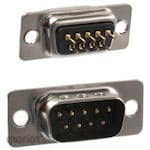 NORCOMP D-sub connector, 9 poles, male, panel mount