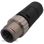 OMRON Round Type Waterproof Connector (M12) Assembly Type Connector Plug (Crimp Type/Solder Type)