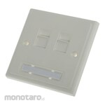 RS PRO 2xRJ45 shielded Cat5e socket faceplate