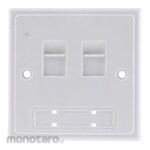 RS PRO 2xRJ45 unshielded skt bulkpack faceplate