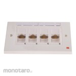 RS PRO 4xRJ45 shielded Cat5e angled faceplate