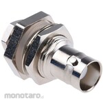 RS PRO BNC connector RS Pro Jack Straight Clamp type Panel mount Nickel