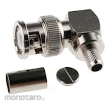 RS PRO BNC connector RS Pro plug Right angle Crimp type Cable mount Nickel