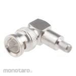 RS PRO BNC connector RS Pro plug Right angle Crimp type Cable mount Silver
