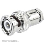 RS PRO BNC connector RS Pro plug straight clamp type cable mount nickel