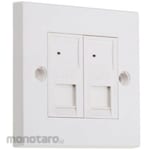 RS PRO Cat6 UTP Faceplate 2 Port