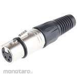 RS PRO RS PRO 4 Pole Female XLR Connector, Straight, Cable Mount, Silver Plated