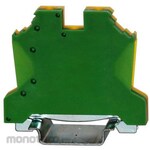 RS PRO RS PRO Earth Terminal Block, Cage Clamp, 1 Pole, DIN Rail, Green, Yellow