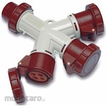RS PRO RS PRO Industrial Power Connector Adapter, Plug, Socket, Red