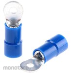 RS PRO RS Pro Insulated Round Crimp Terminal, Stud Diameter: M2, Blue, 16AWG to 14AWG