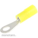 RS PRO RS Pro Insulated Round Crimp Terminal, Stud Diameter: M2.5, Yellow, 26AWG to 22AWG