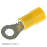 RS PRO RS Pro Insulated Round Crimp Terminal, Stud Diameter: M4, Yellow, 12AWG to 10AWG