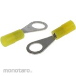 RS PRO RS Pro Insulated Round Crimp Terminal, Stud Diameter: M4, Yellow, 26AWG to 22AWG
