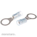 RS PRO RS Pro Insulated Round Crimp Terminal, Stud Diameter: M8 (5/16), Blue RNYD Series, 16AWG to 14AWG