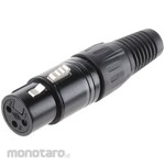 RS PRO RS Pro XLR connector female 3-pole straight silver-plated