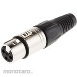 RS PRO RS Pro XLR connector female 3-pole straight silver-plated